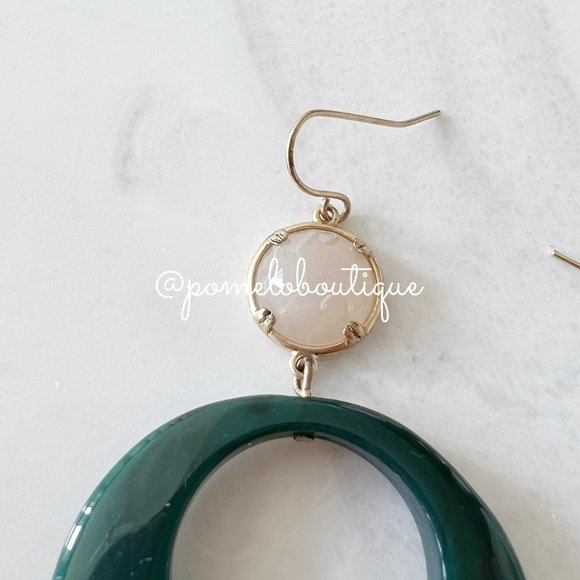 Anthropologie Resin Circular Drop Earrings - Picture 3 of 7